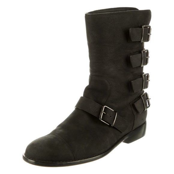 Men's Giuseppe Zanotti Nubuck Mid-Calf Moto Boots Size 41 - Picture 3 of 8